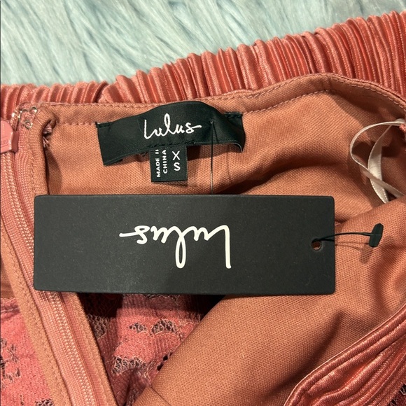 NWT Lulus Desme Rose Pink Satin Plisse Strapless Maxi Dress - Picture 3 of 8